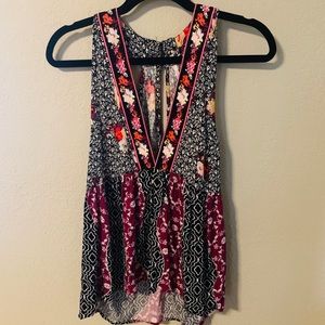 Free People Loose Fitting Sleeveless Blouse
